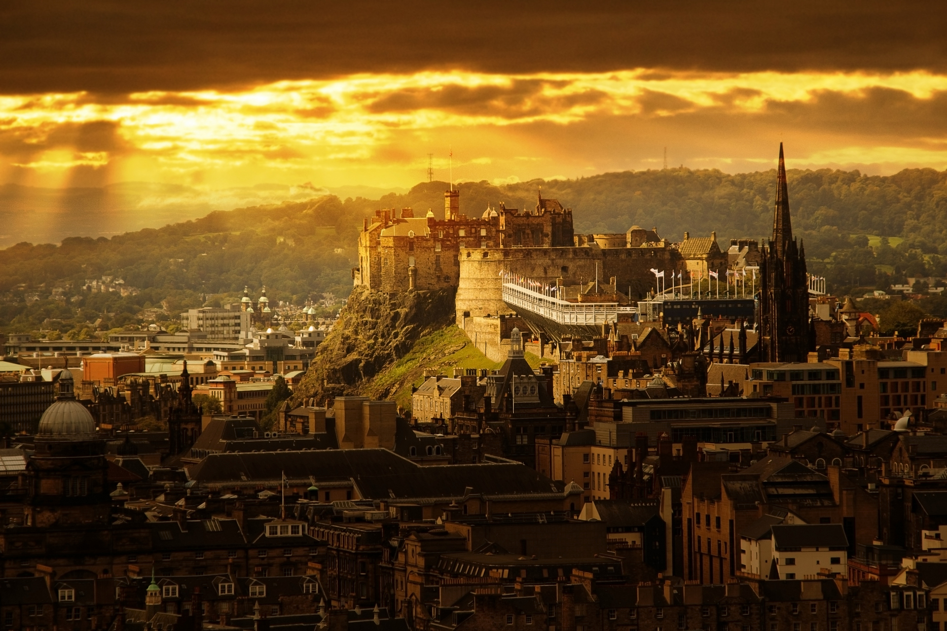 Panorama of Edinburgh.