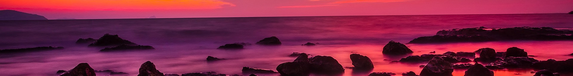 Beach at sunset.