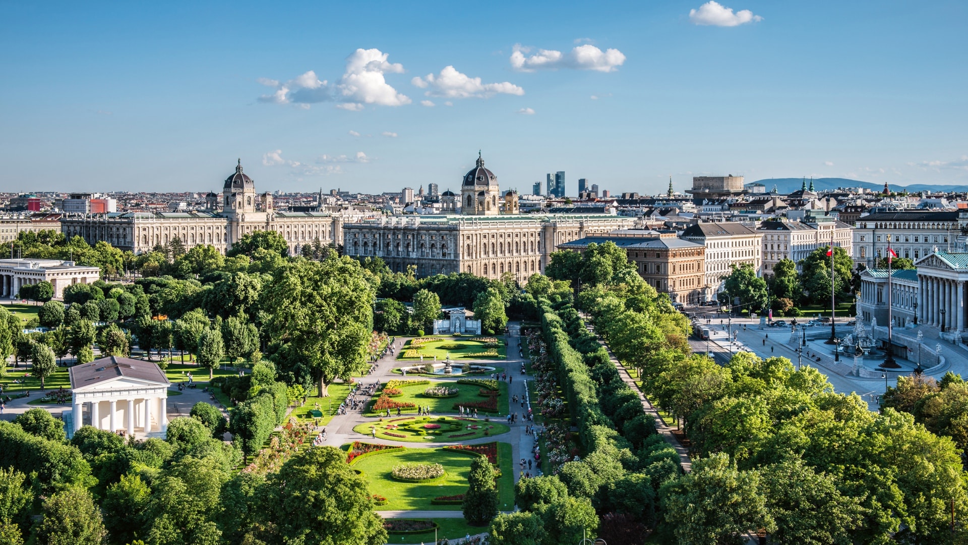 Panorama view of Vienna.