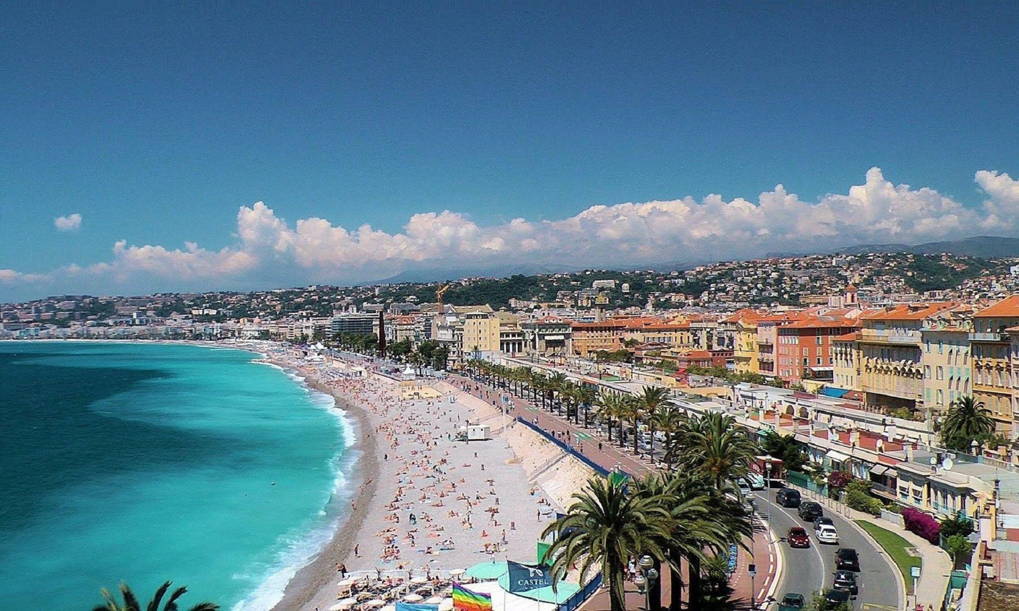 Sunny beach panorama.