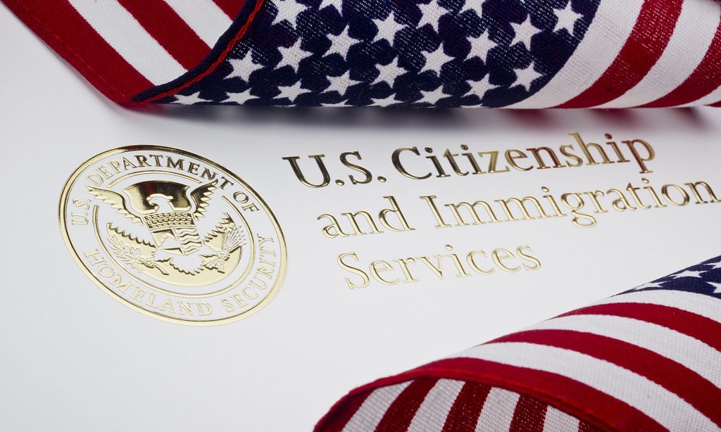 USCIS sign.