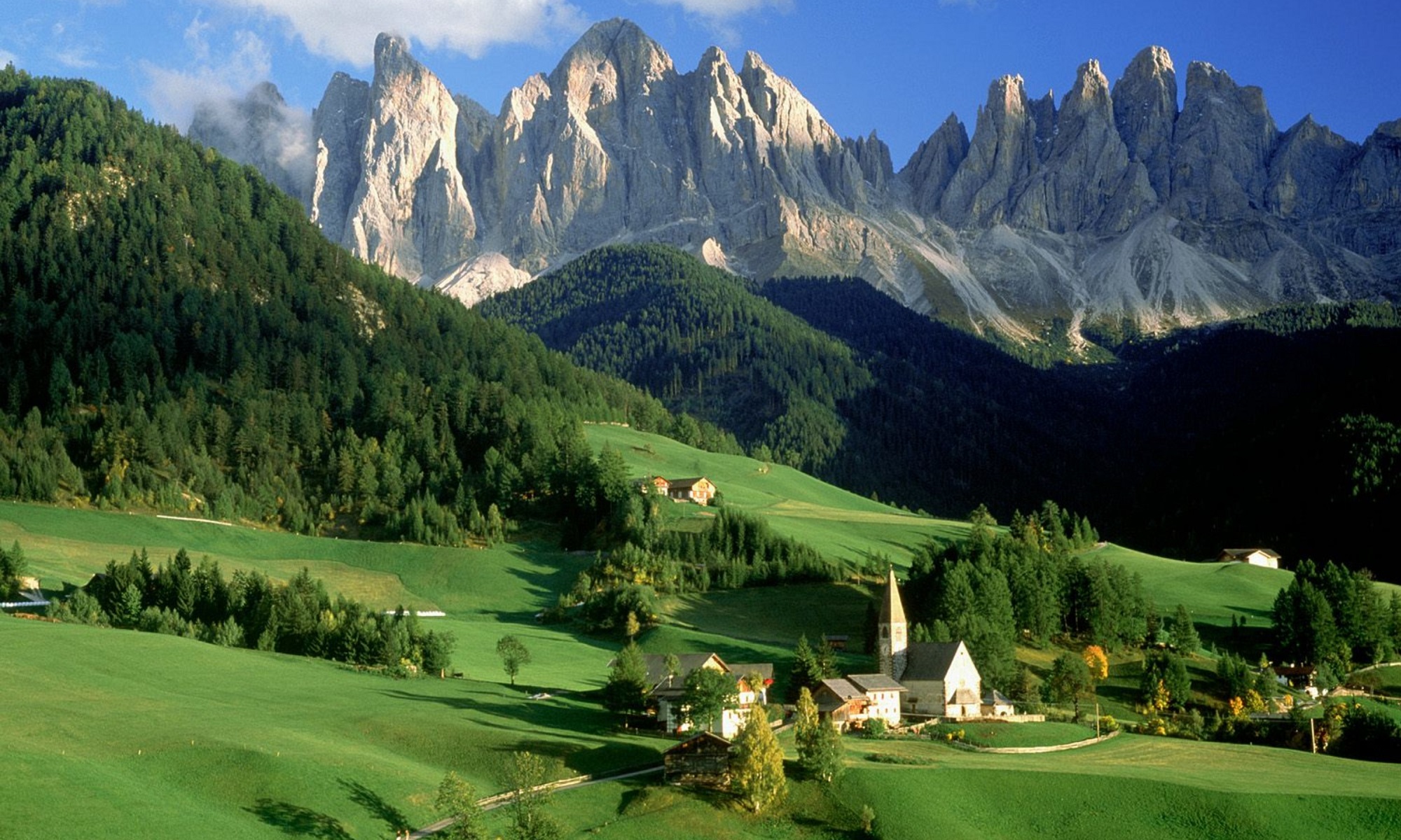 Mountain village in Alps.