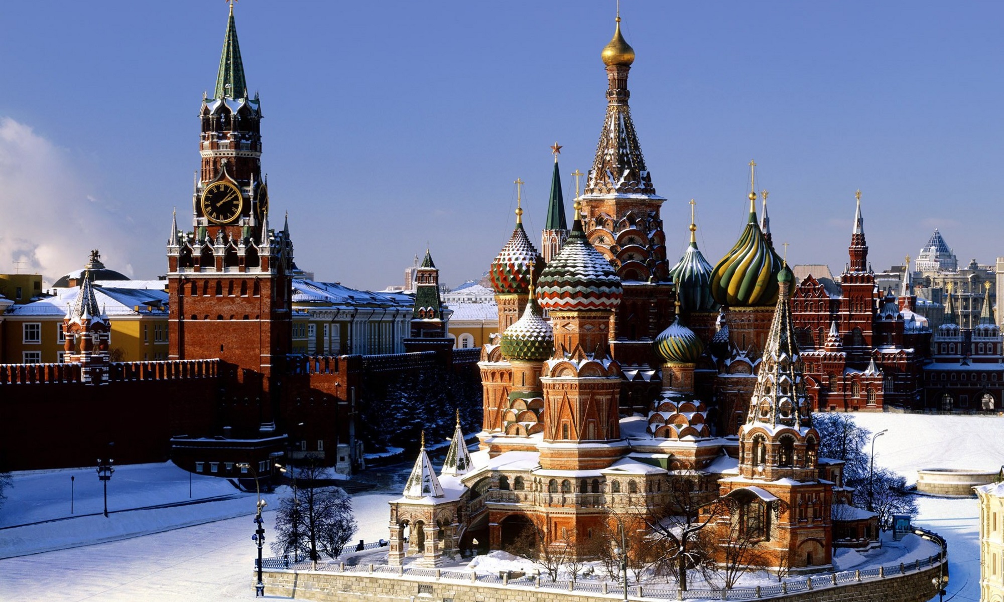 Moscow Kremlin in winter.