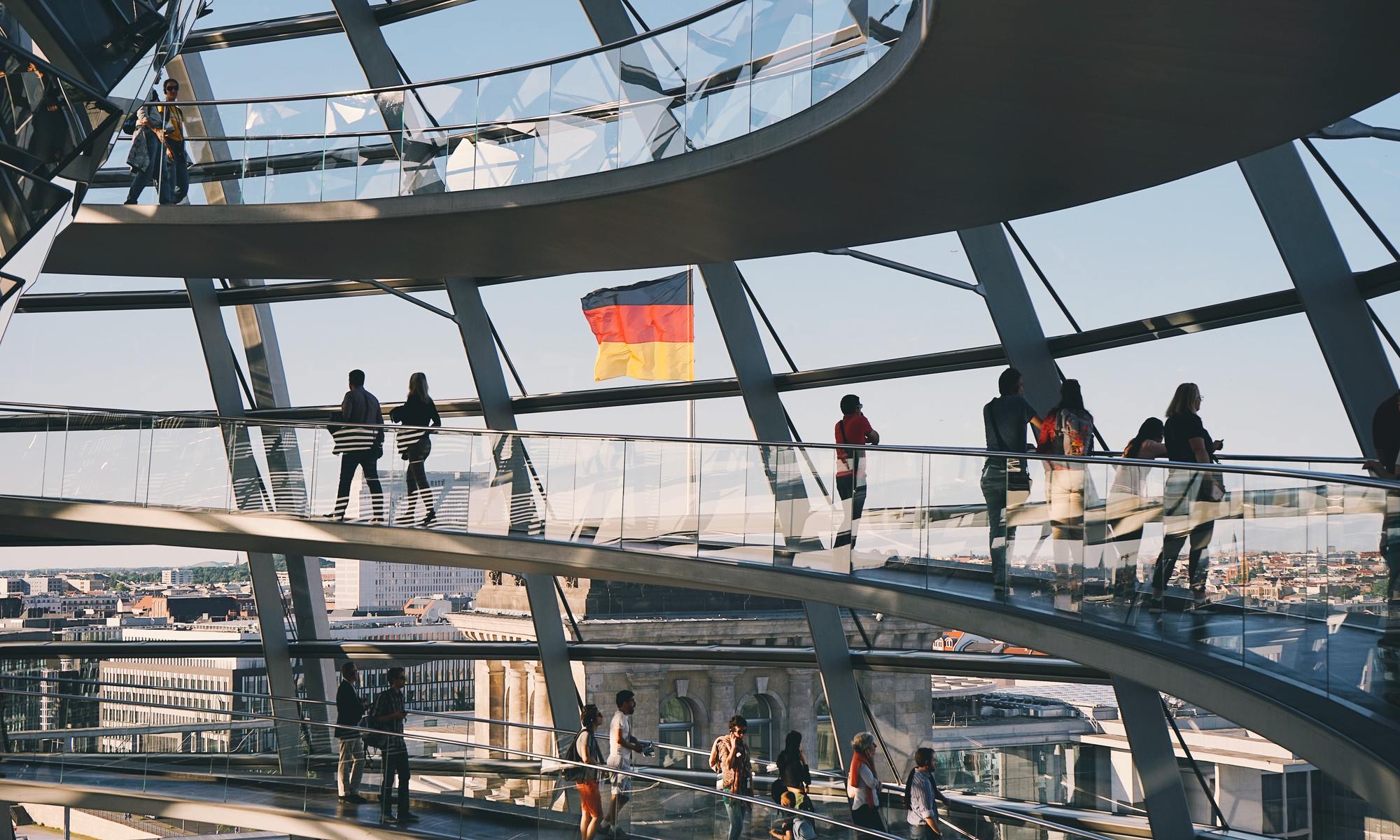 Reichstag and German flag
