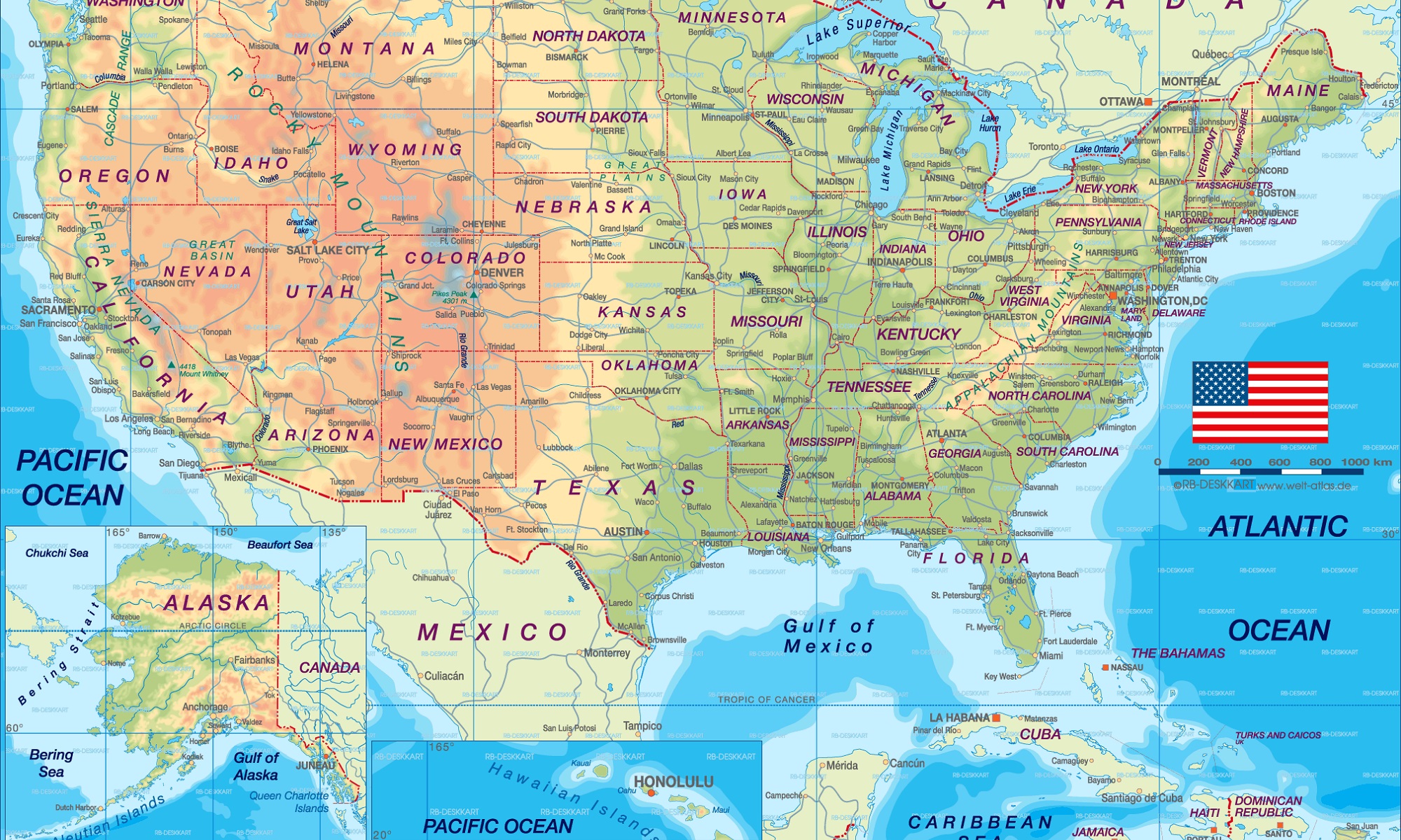 Map of the USA