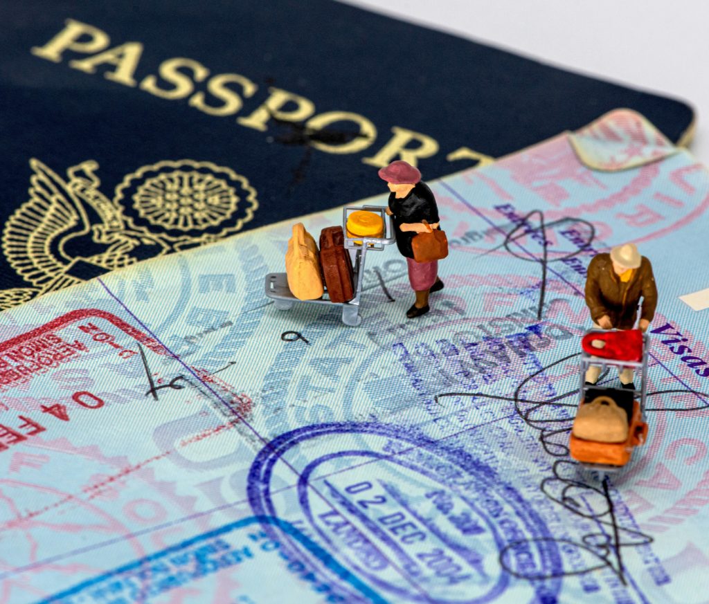 Passport and visa image