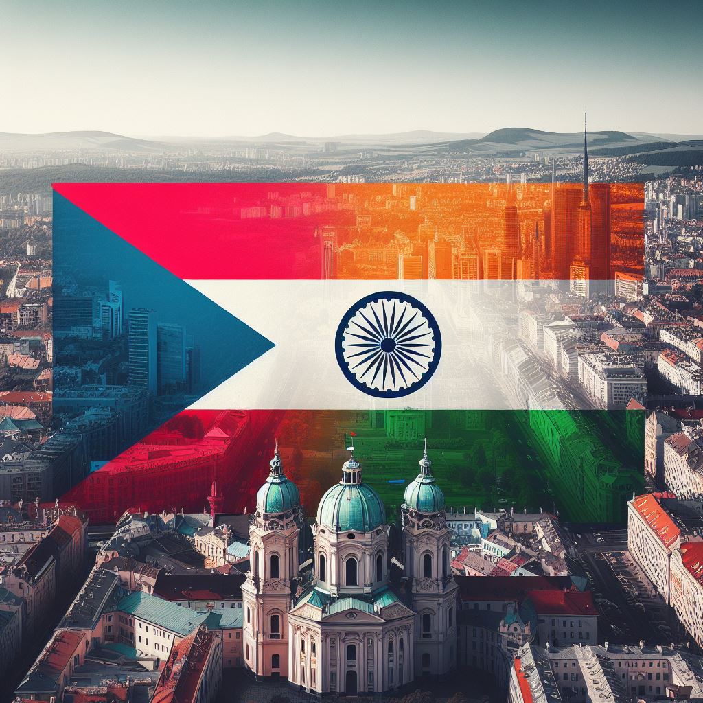 Czechia and India flags